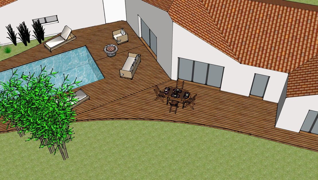 simulation terrasse bois en 3d vendee
