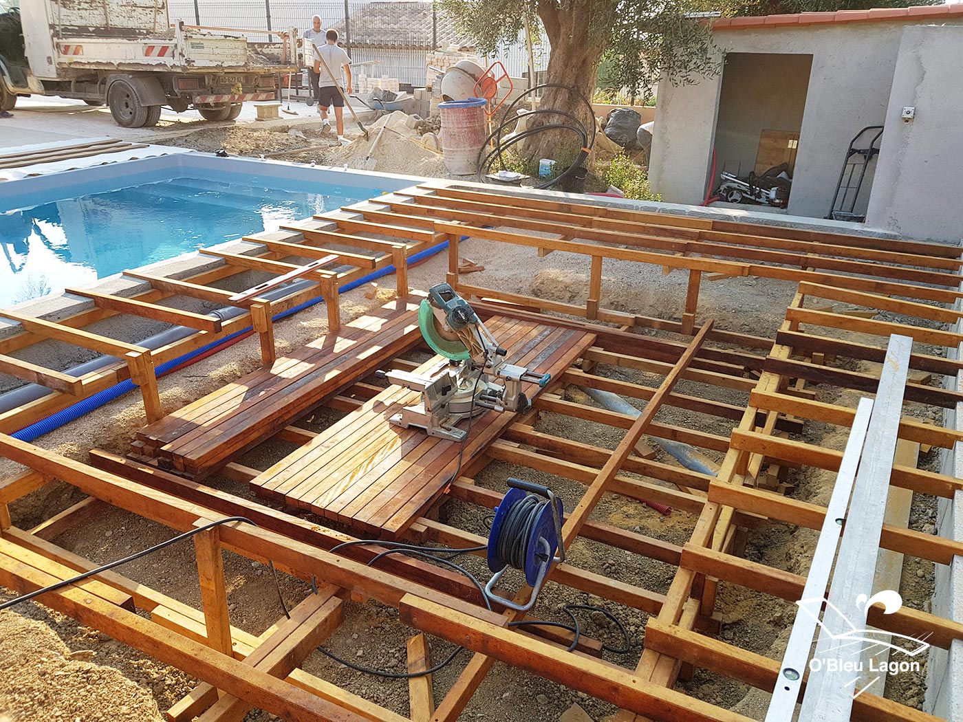 chantier terrasse ipe salon marocain vendee