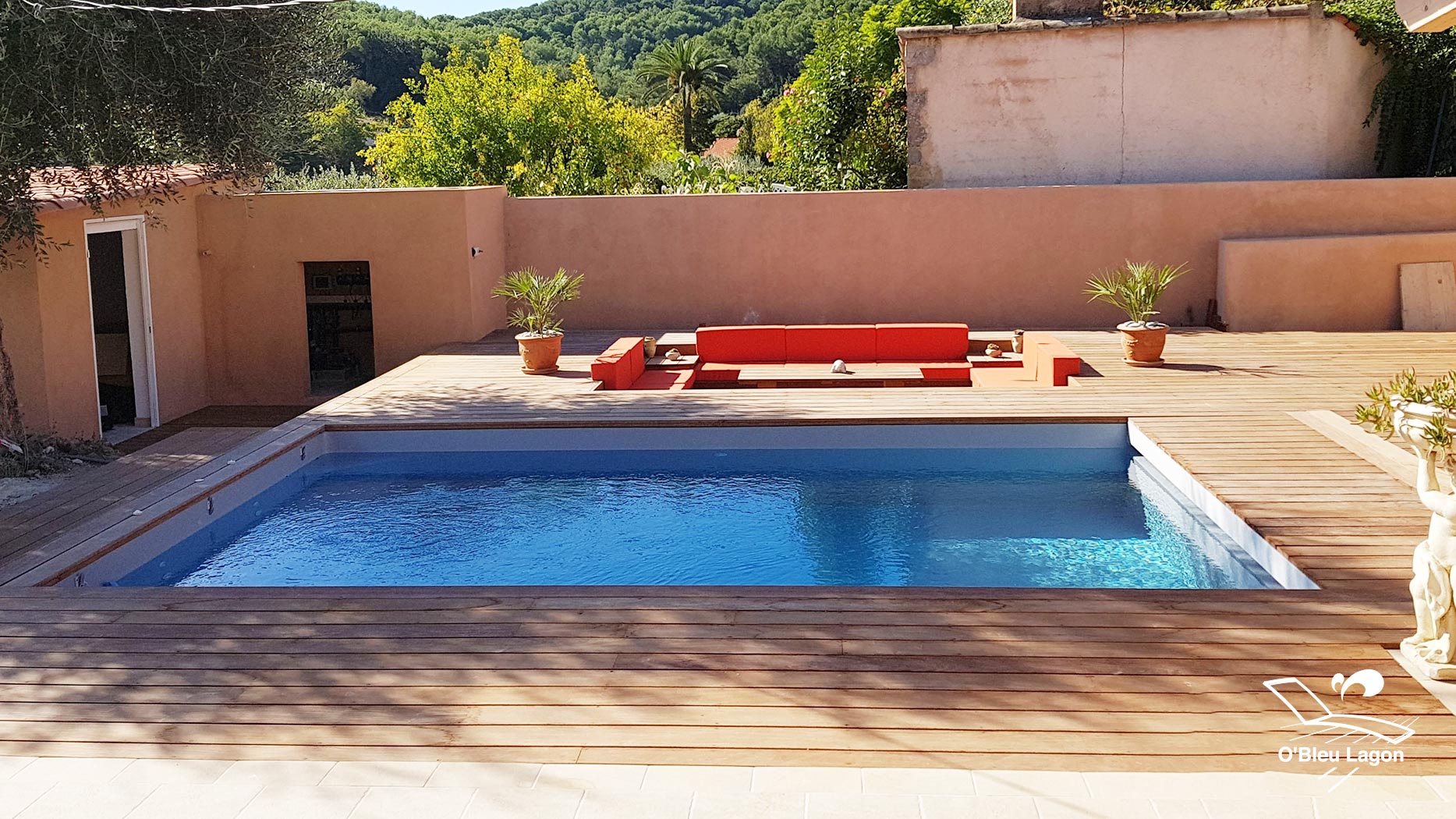 conception espace terrasse bois salon marocain vendee
