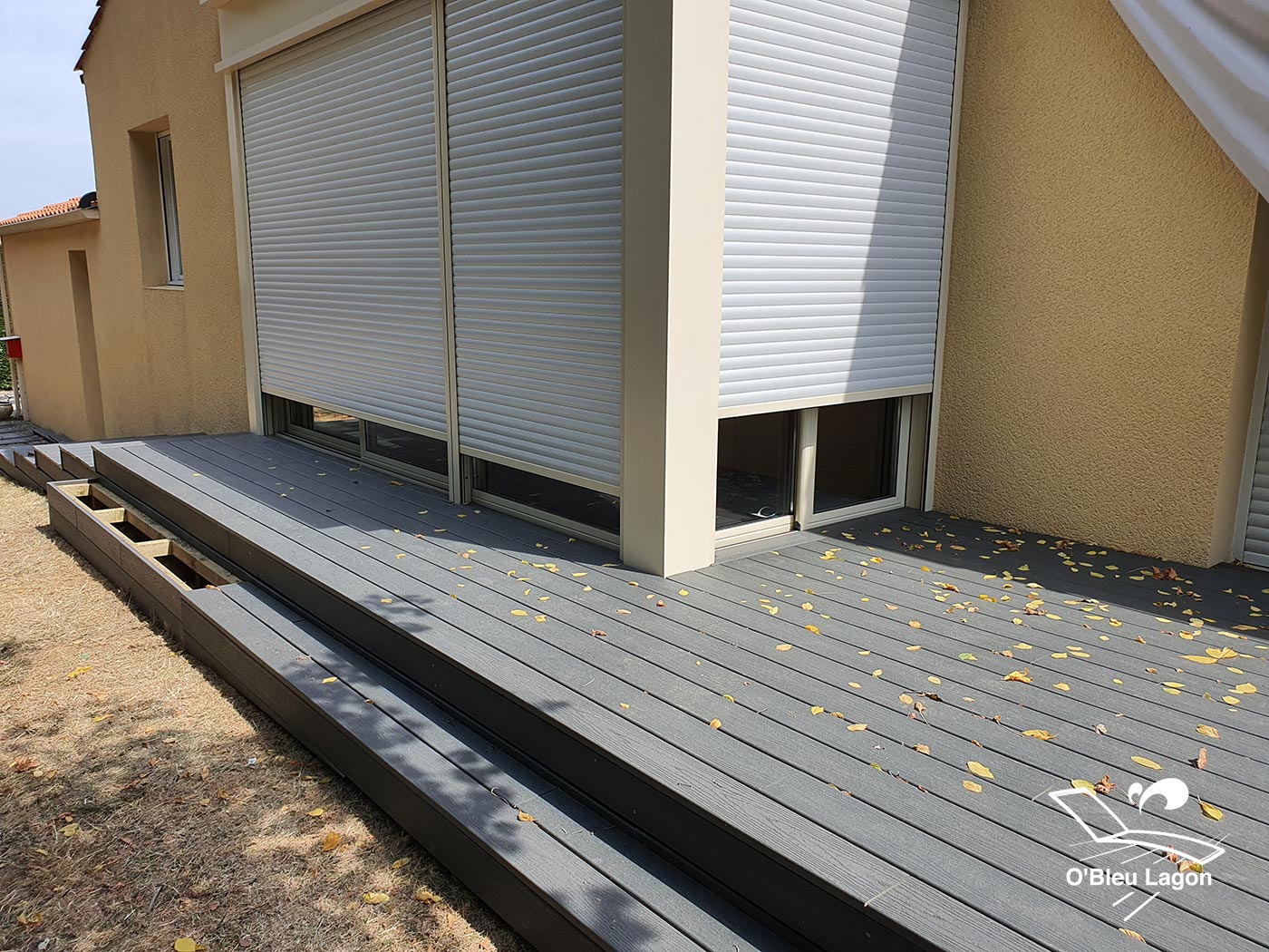 conception petite terrasse composite anthracite clair vendee