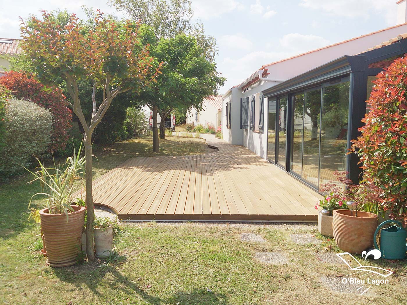 conception terrasse bois frene thermo traite obleulagon vendee