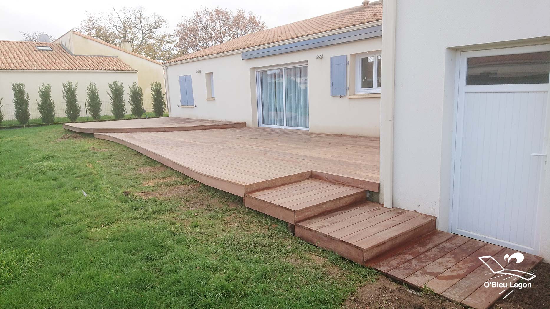 menuisier pose terrasse bois exotique en cumaru vendee