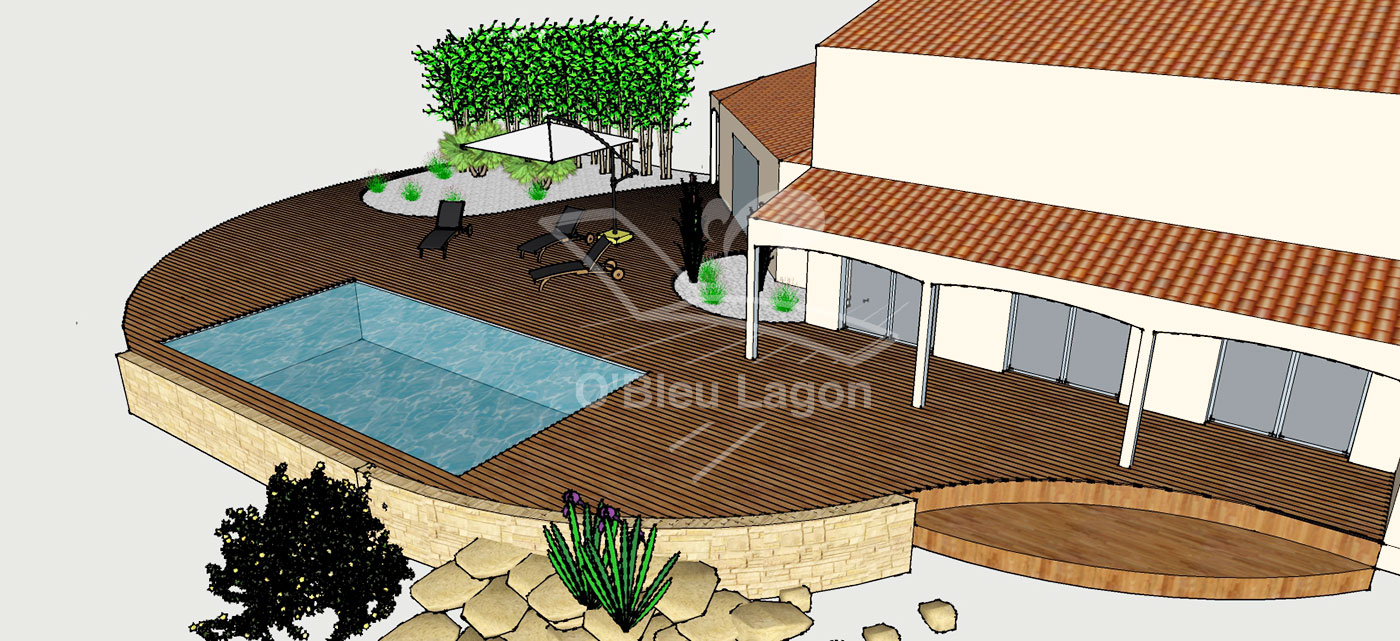 plan 3d projet terrasse piscine vendee